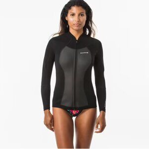 NEW! Decathlon Women's Neoprene Scuba Zip Jacket 1.5mm Black XS